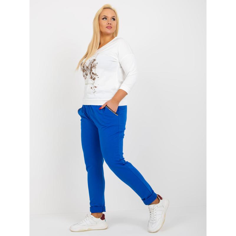 Női melegítőnadrág zsebekkel SAVAGE sötétkék