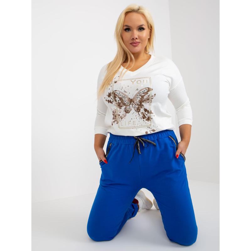 Női melegítőnadrág zsebekkel SAVAGE sötétkék