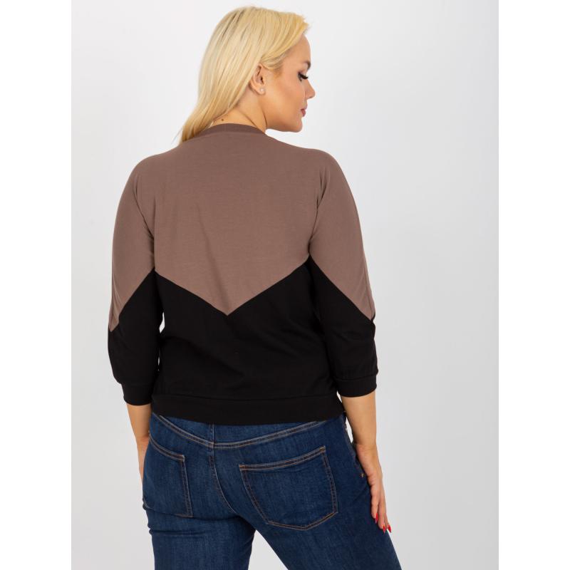 Dámska blúzka plus size SISSY hnedočierna