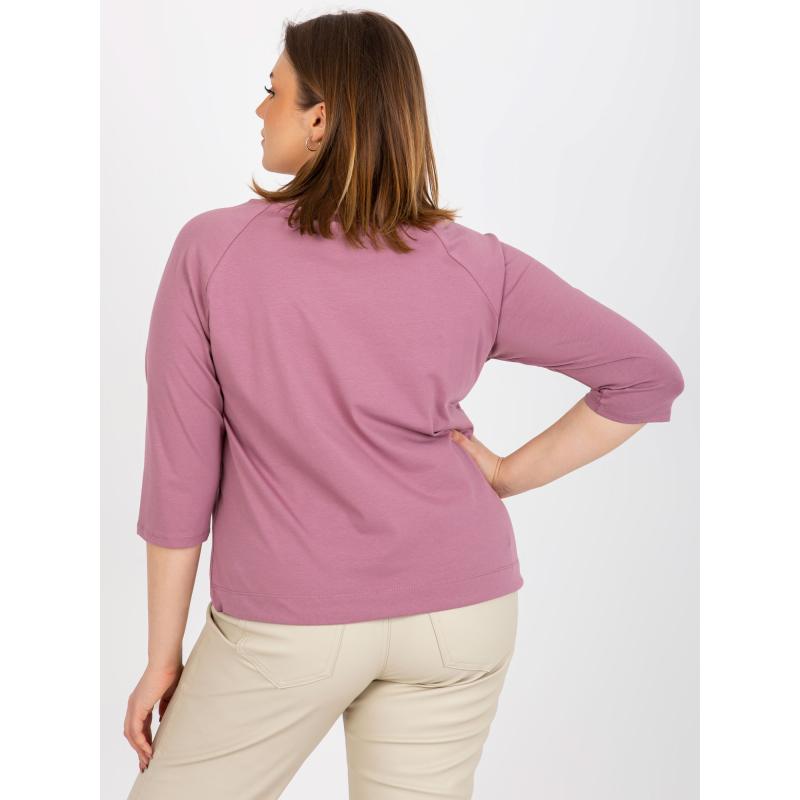 Dámska blúzka s kamienkovou aplikáciou plus size LIBBY ružová