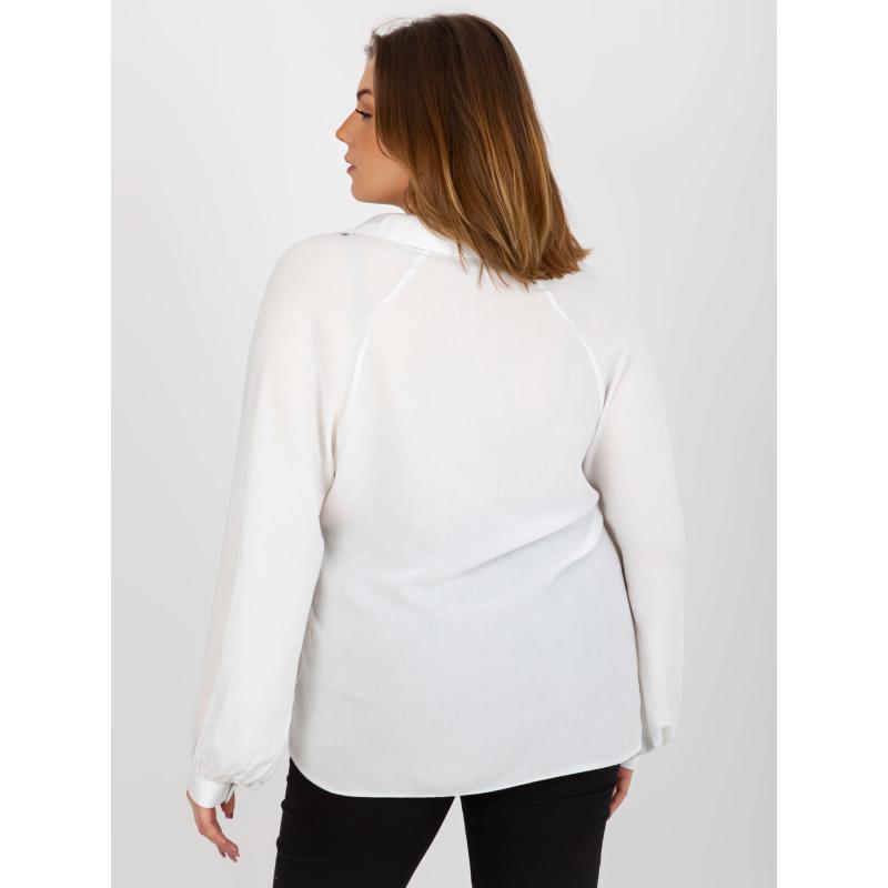 Dámská halenka s límečkem plus size MYRIAM ecru  