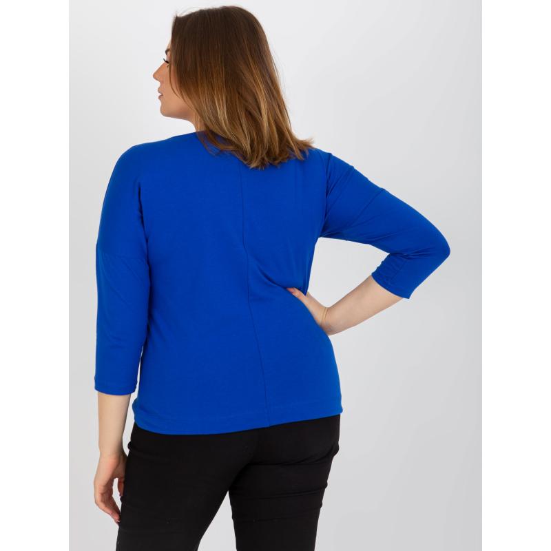 Dámská halenka s potiskem plus size MARIAN tmavě modrá 