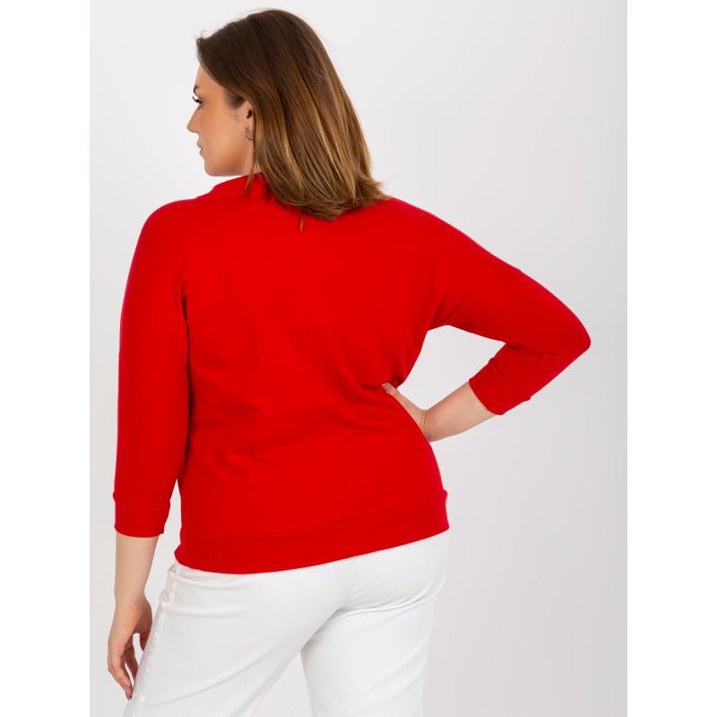 Dámska blúzka s potlačou plus size KARRIE červená
