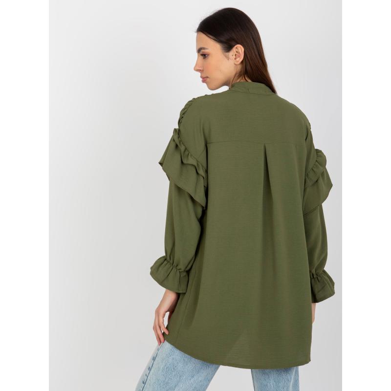 Dámská košile s volánky OCH BELLA khaki 