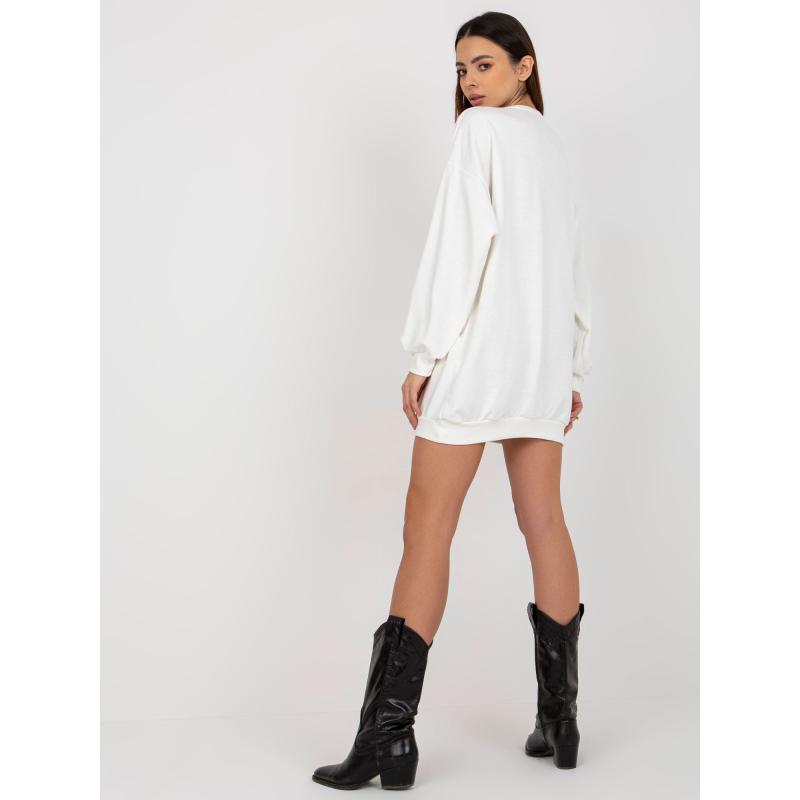 Dámská halenka s nápisy a kapsami ELOISE ecru 