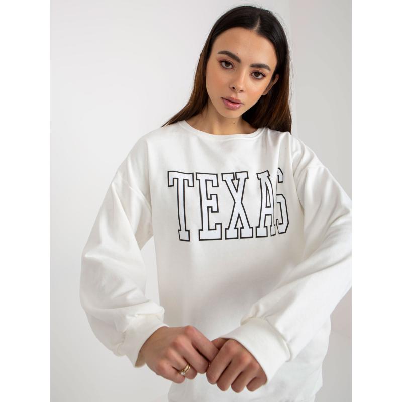 Dámská halenka s nápisy a kapsami ELOISE ecru 