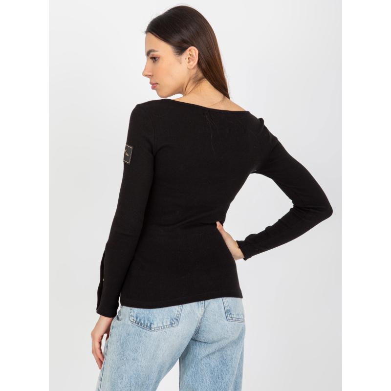 Dámská halenka se zapínáním na druky OCH BELLA černá 