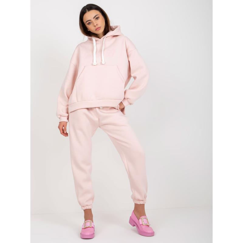 Dámská souprava s mikinou a kapucí ANGELIA světle růžová