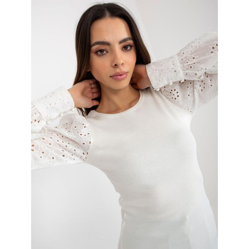 Dámská halenka s rukávy pruhovaná OCH BELLA bílá  