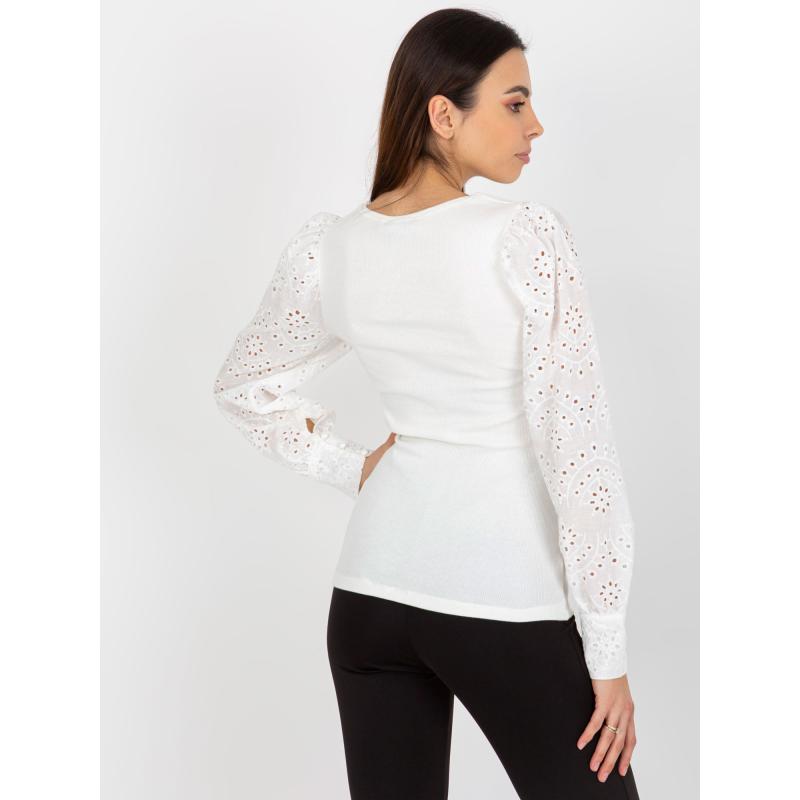 Dámská halenka s rukávy pruhovaná OCH BELLA bílá  