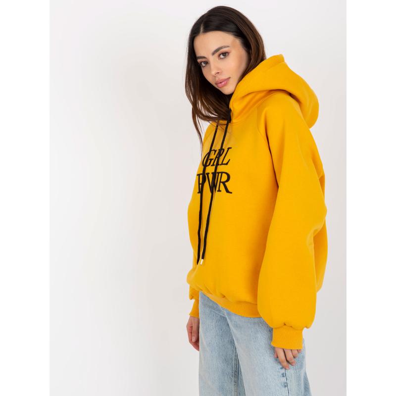 Dámská mikina s kapucí DEBBY tmavě žlutá 