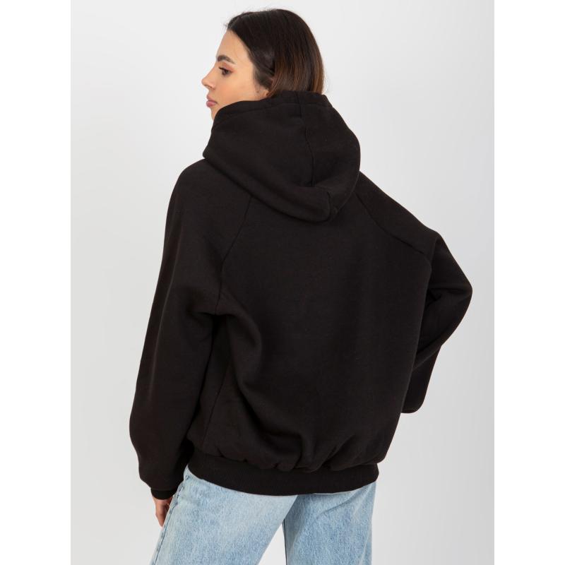 Dámská mikina s kapucí a nápisem DEBBY černá 