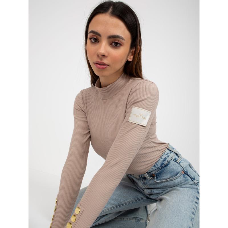 Dámská halenka pruhovaná OCH BELLA béžová 