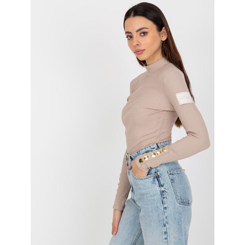 Dámská halenka pruhovaná OCH BELLA béžová 