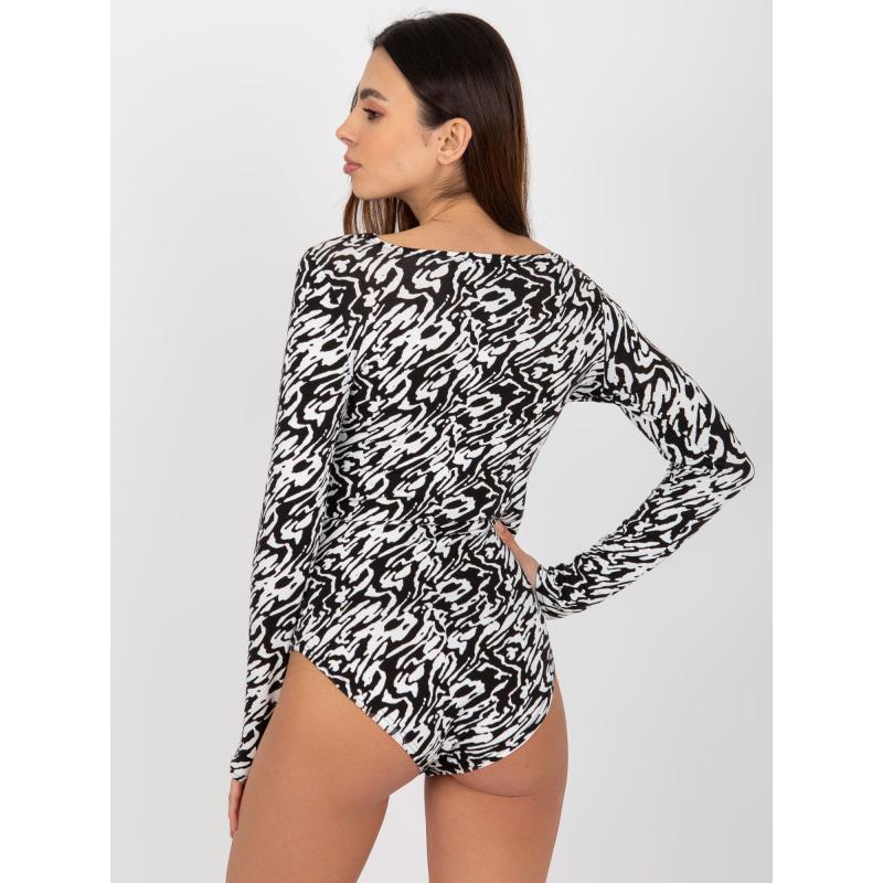 Dámske body vzorované viskózové MACY čiernobiele