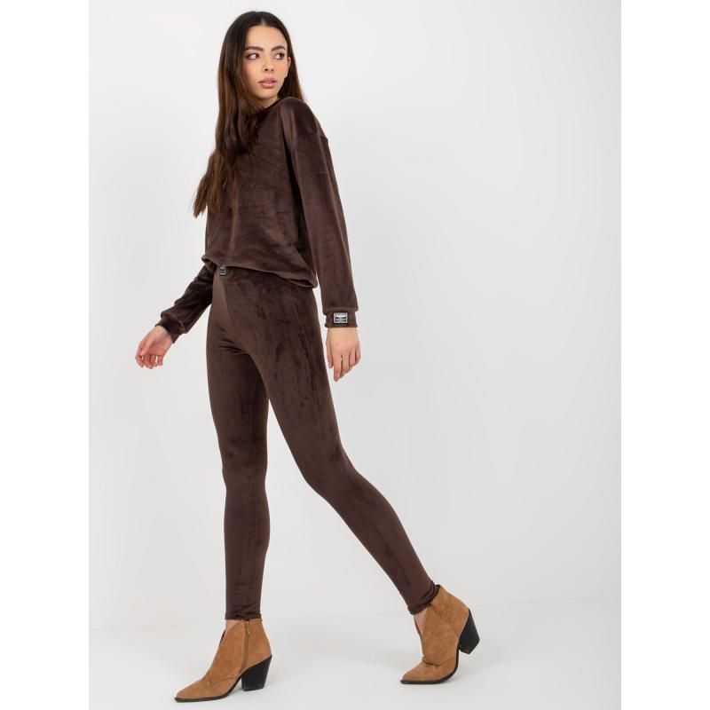 Dámská souprava s legínami ASPEN tmavě hnědá 
