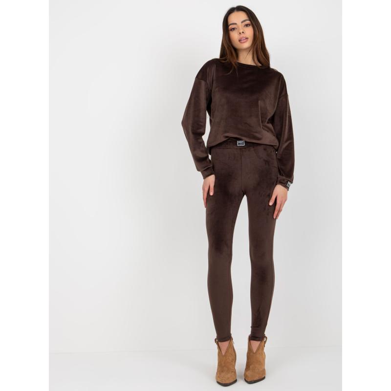 Dámská souprava s legínami ASPEN tmavě hnědá 