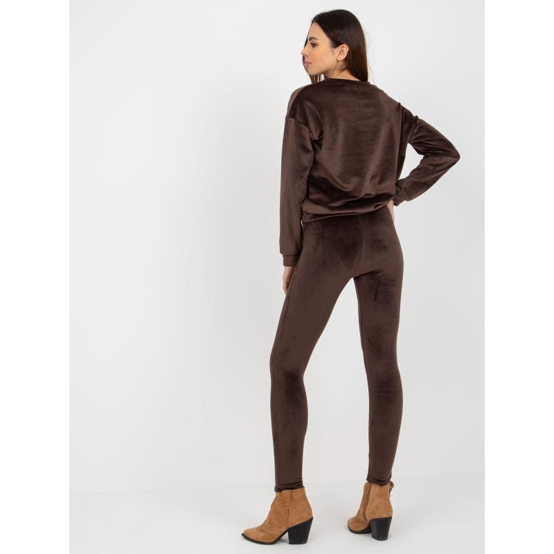 Dámská souprava s legínami ASPEN tmavě hnědá 