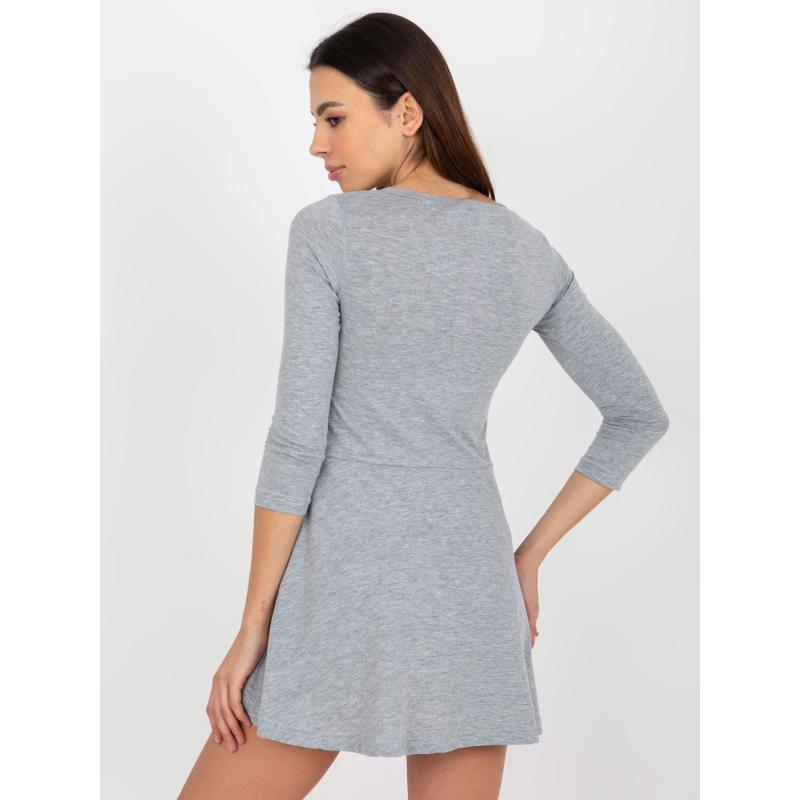 Dámské šaty s výstřihem do V mini JILLIAN šedé  