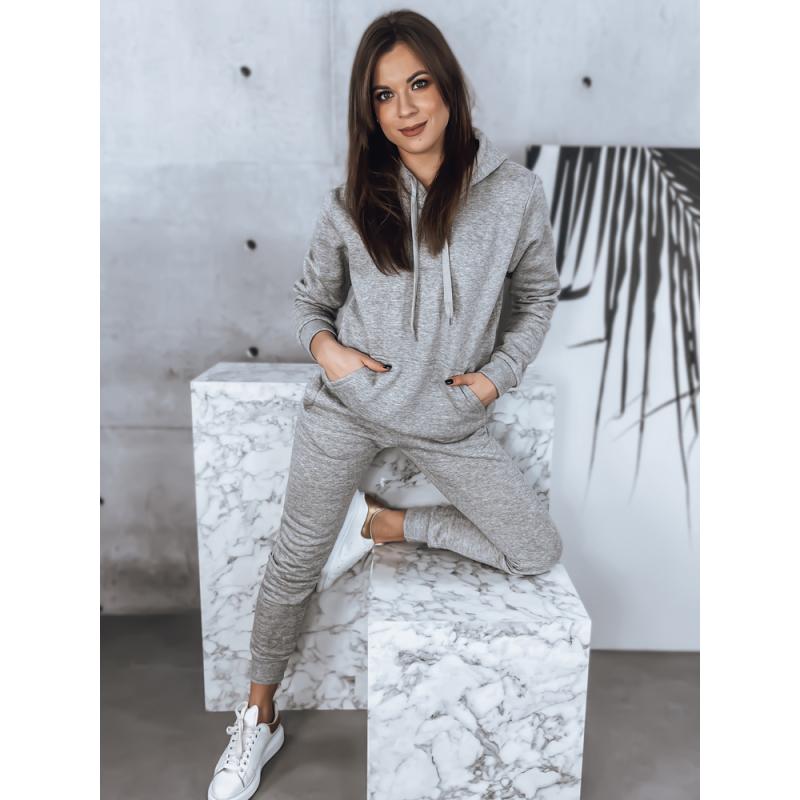 Női pulóver BASIC szürke