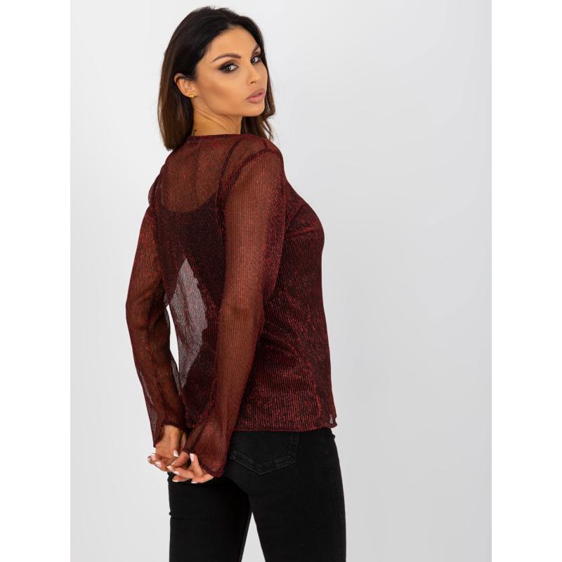 Dámská halenka společenská ADALYN červeno-černá 