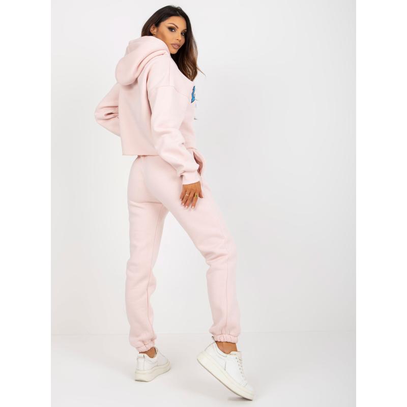 Női nyomtatott szett LARAINA világos rózsaszín és kék