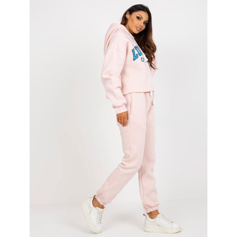 Női nyomtatott szett LARAINA világos rózsaszín és kék