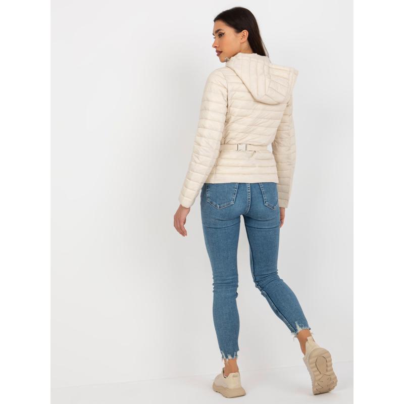 Dámská bunda s kapucí a kapsou KITTY světle béžová 