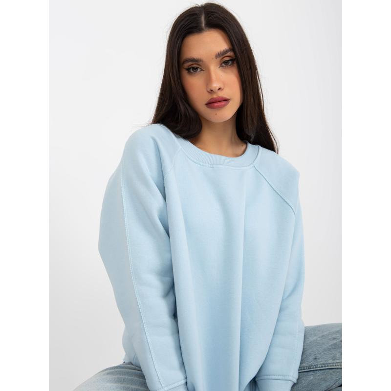 Dámská mikina basic bez kapuce DACEY světle modrá 