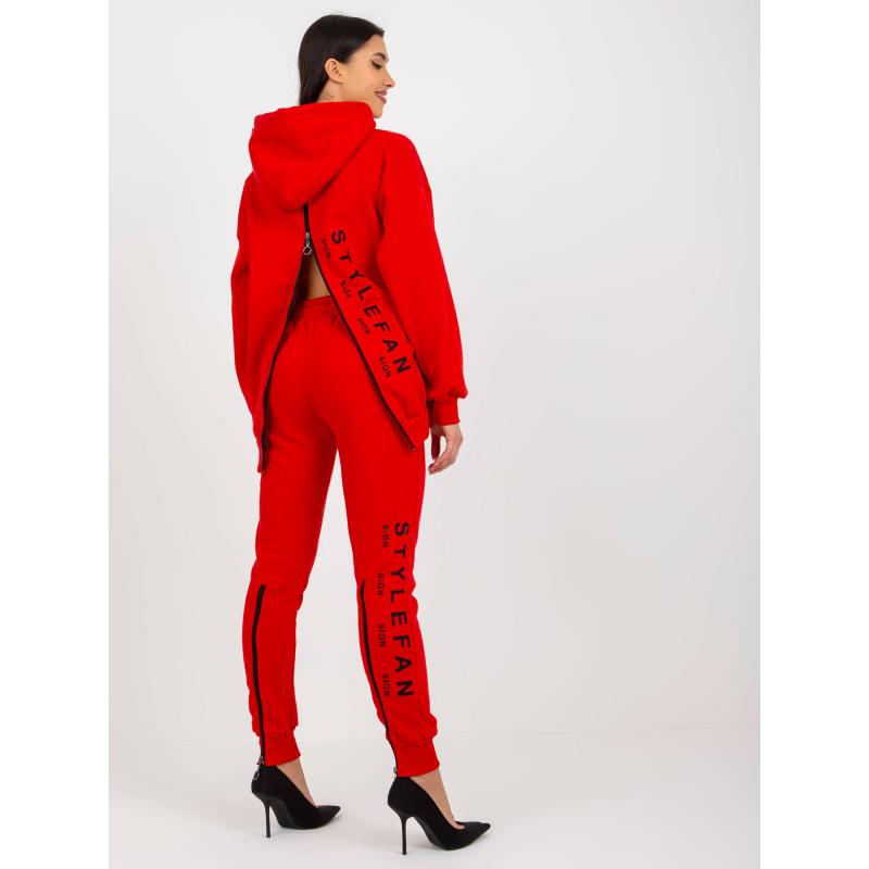 Dámská souprava se zipy a nápisy DAWN červená  