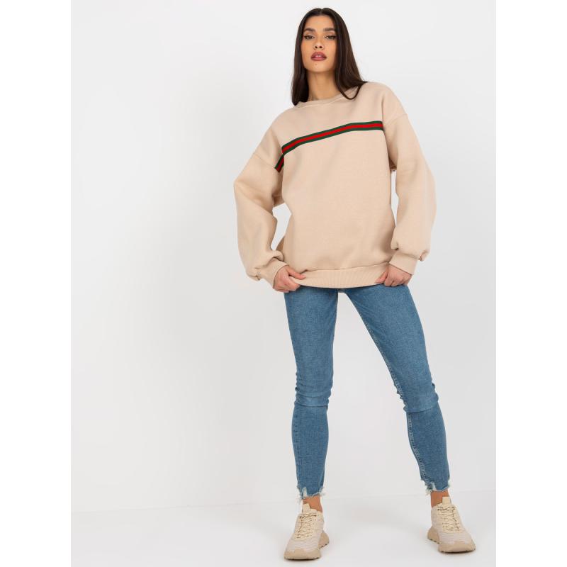 Dámská mikina s kapucí a páskem MELINDA béžová 