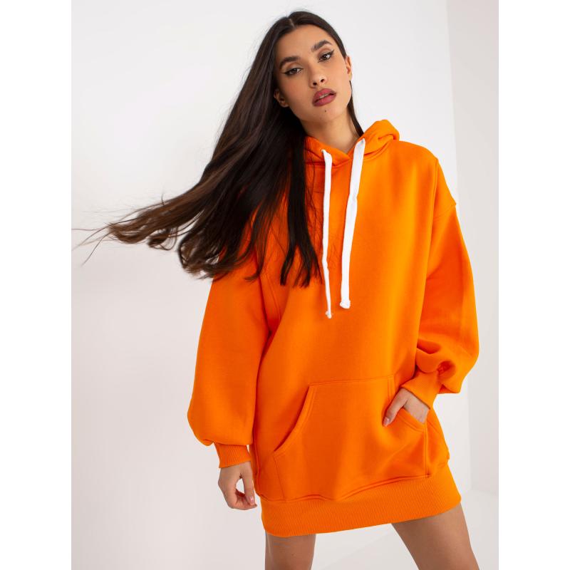 Női kapucnis pulóver KINA narancssárga