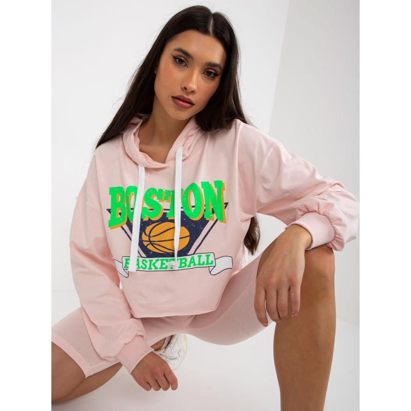 Dámský set s mikinou a límcem JACKIE světle růžový 