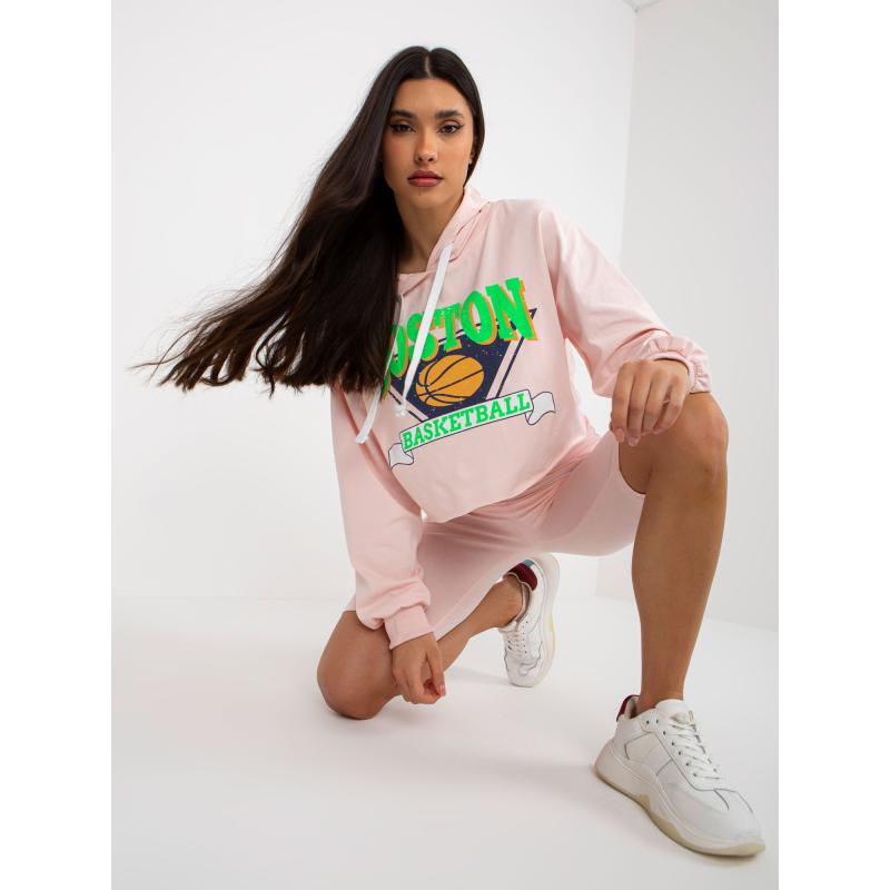 Dámský set s mikinou a límcem JACKIE světle růžový 