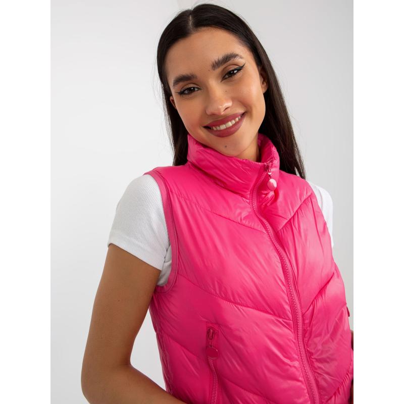 Dámská vesta s prošíváním CLARETTE tmavě růžová  