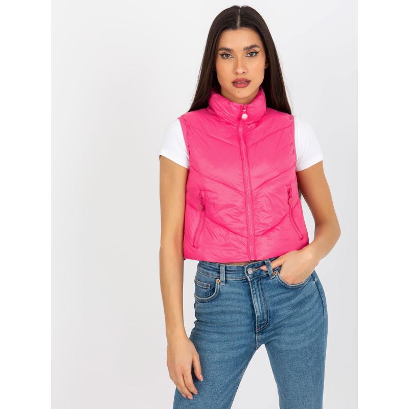 Dámská vesta s prošíváním CLARETTE tmavě růžová  