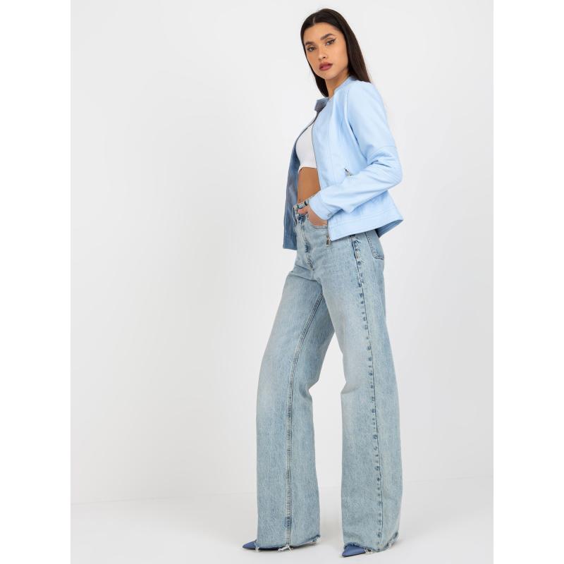 Női öko bőrdzseki béléssel ANGELICA világoskék