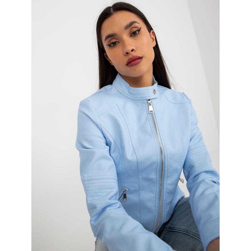 Női öko bőrdzseki béléssel ANGELICA világoskék