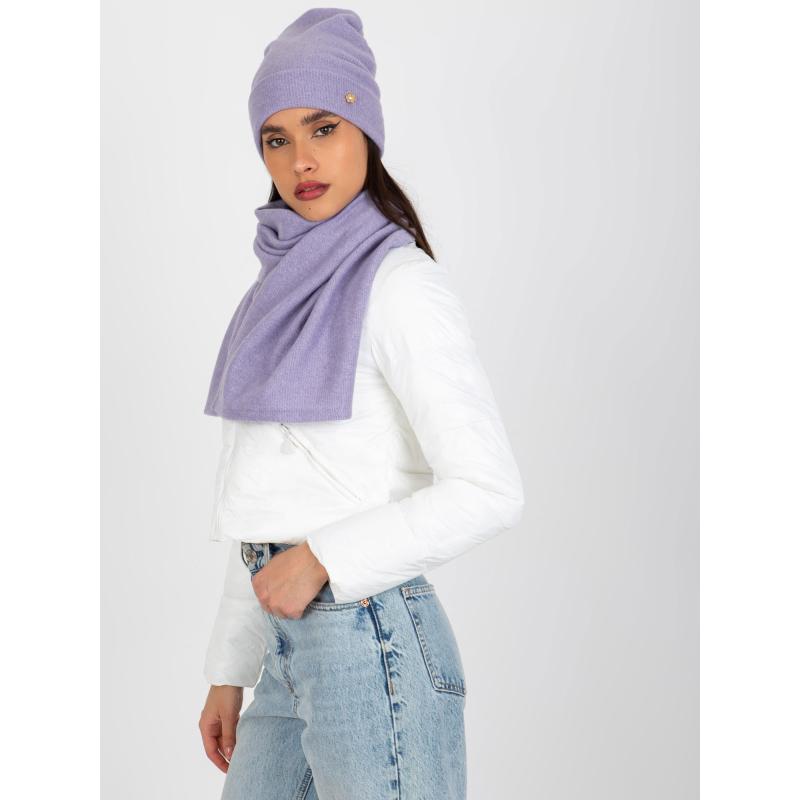 Női szett sapkával és sállal AMY lila