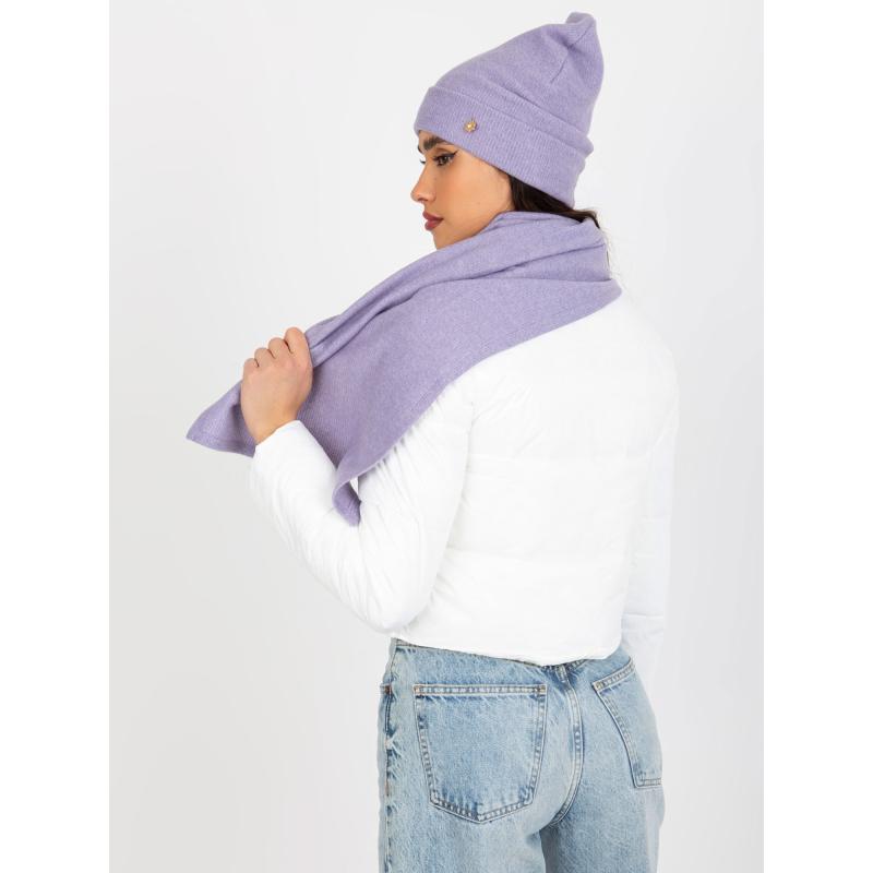 Női szett sapkával és sállal AMY lila