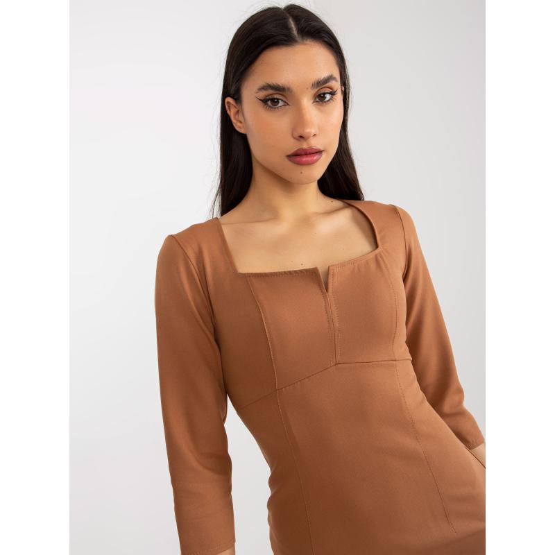 Dámské šaty koktejlové ELISSA hnědé