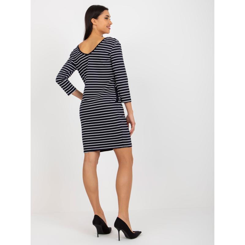 Dámské šaty OCH BELLA námořnicky modré a bílé 