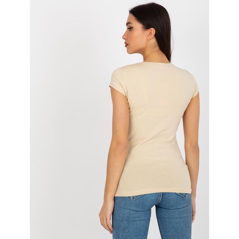Dámské tričko s aplikací MOLLIE béžová