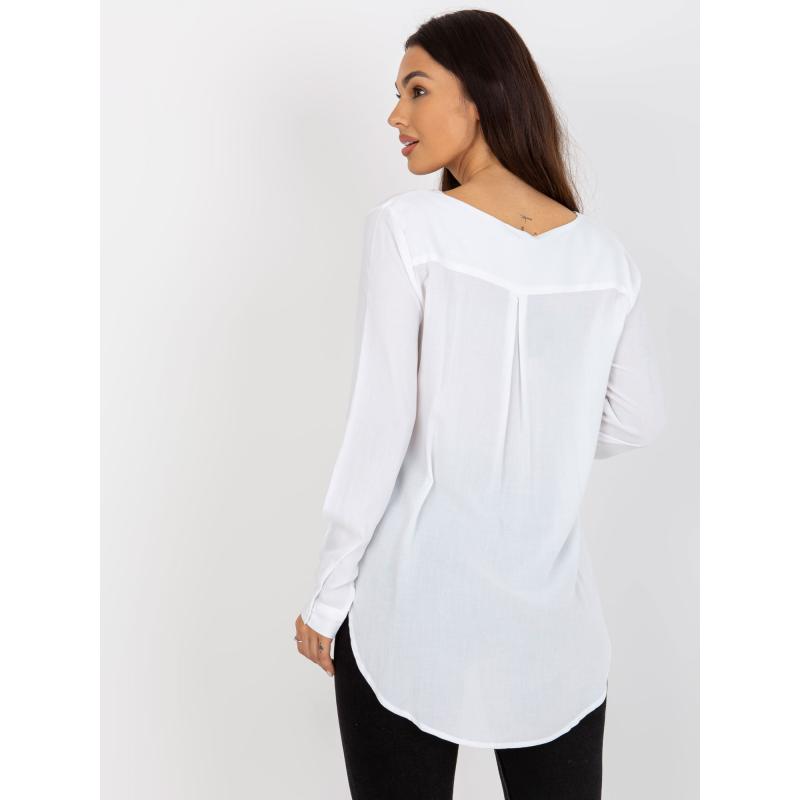 Dámská halenka s výstřihem do V SUBLEVEL bílá 