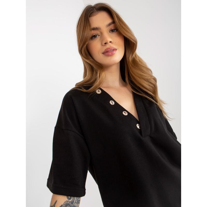 Női alap nyári tréningruha rövidnadrággal ROSEMARIA fekete