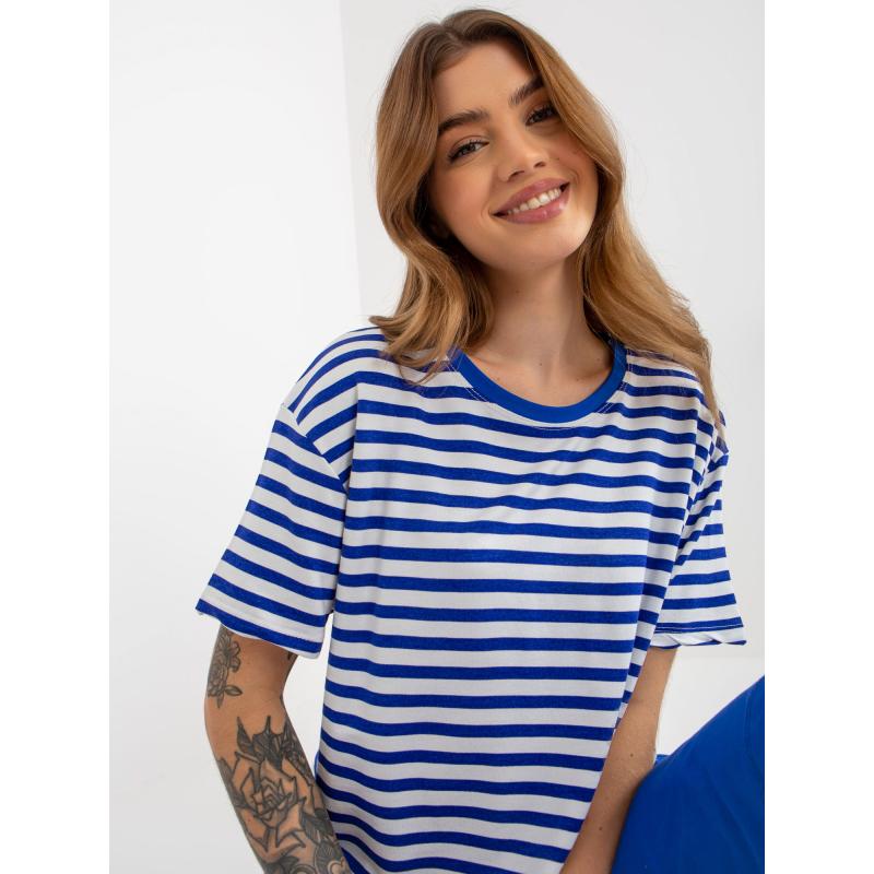 Női sötét BASIC kék és fehér