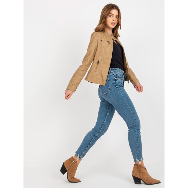 Dámská bunda s podšívkou BIKER světle hnědá 