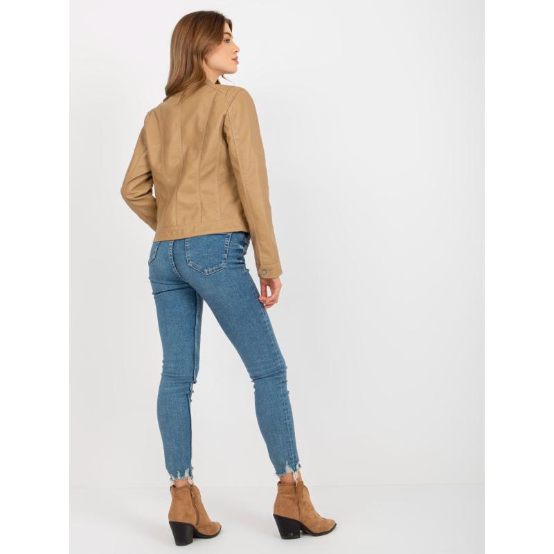 Dámská bunda s podšívkou BIKER světle hnědá 