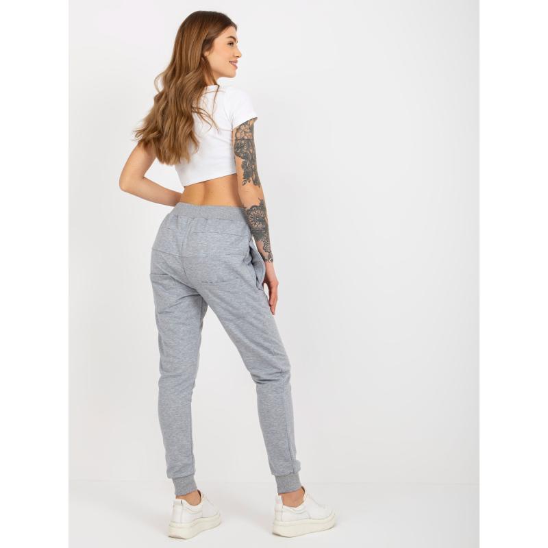 Dámske tepláky s vreckami DEVONA šedé