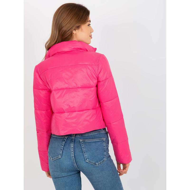 Női kabát zsebekkel MELIA sötét rózsaszín